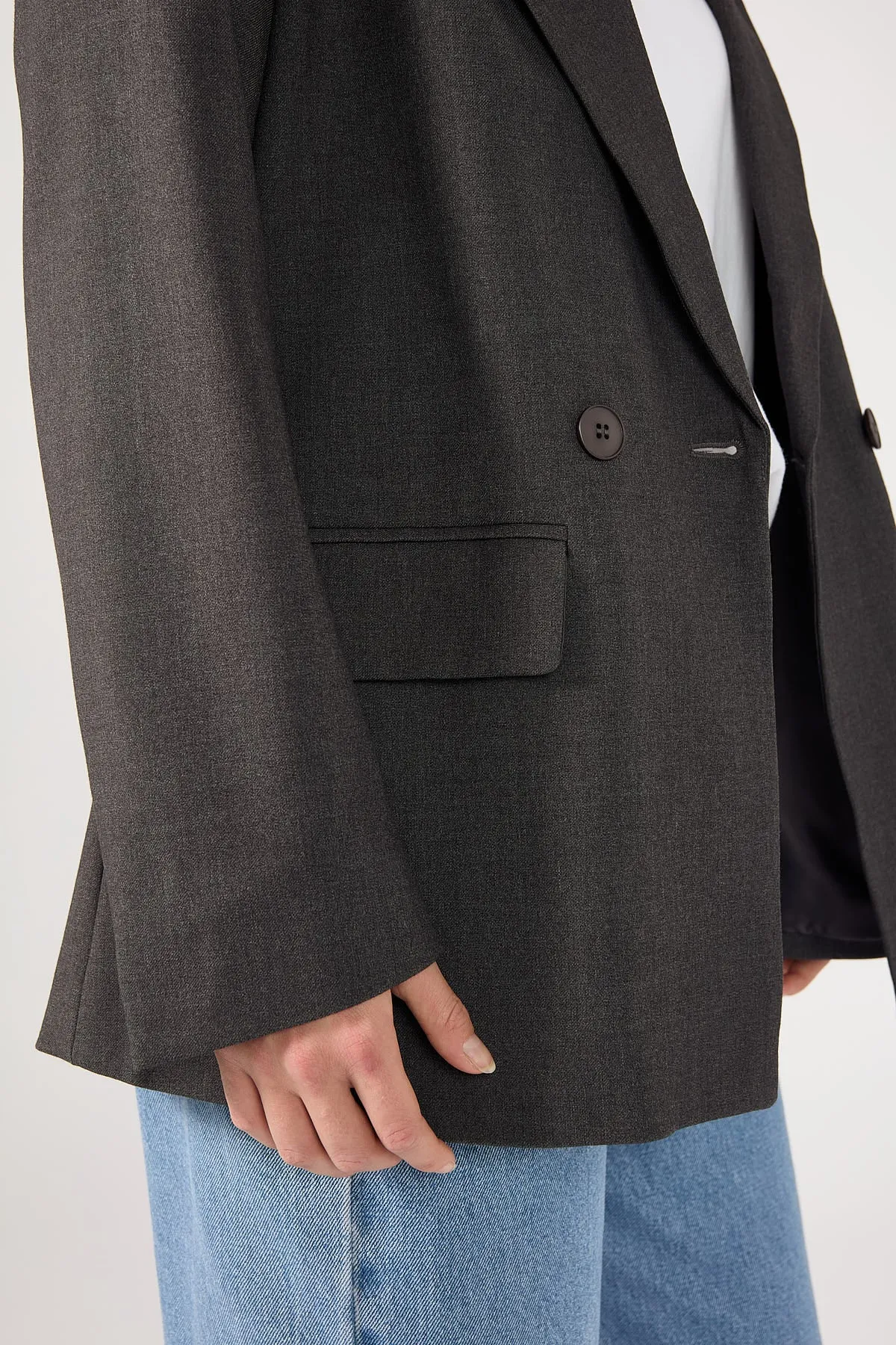 Perfect Stranger Tomo Oversized Blazer Grey