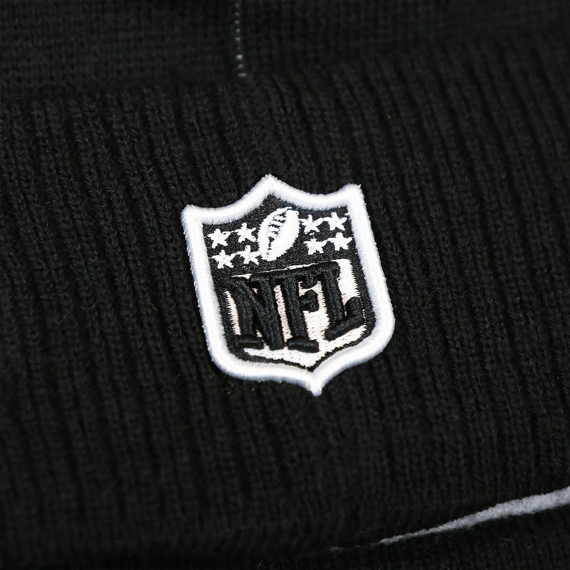 Philadelphia Eagles On Field Winter Pom Pom Beanie | Black and White Beanie