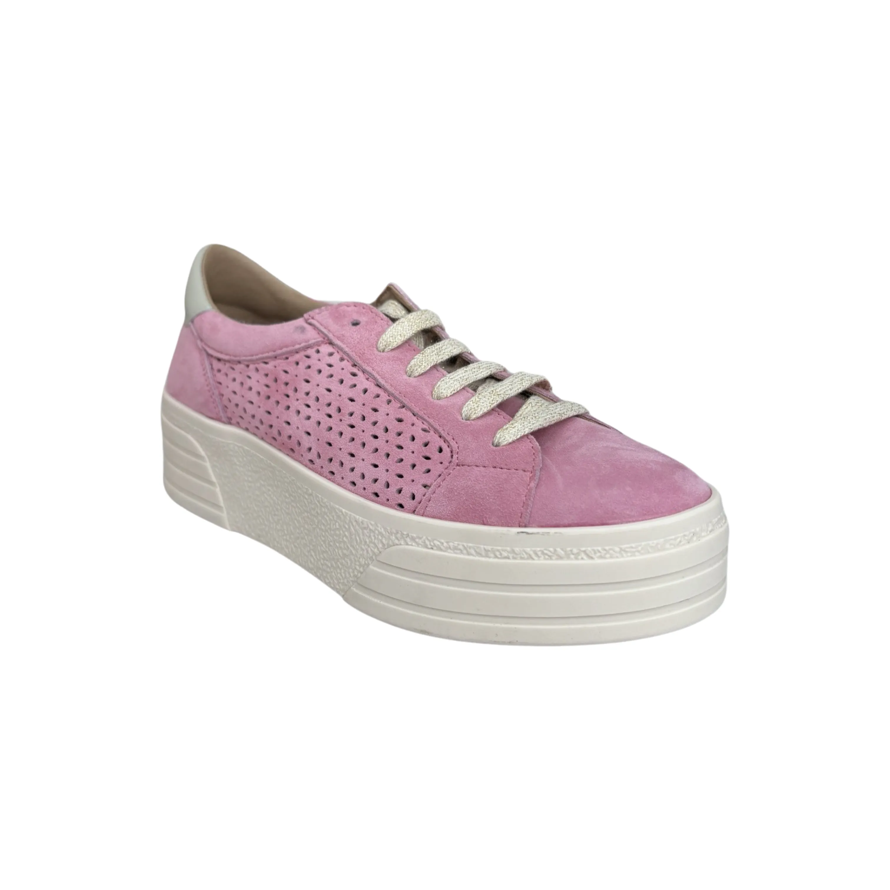 Pink Suede Lace Up Shoes