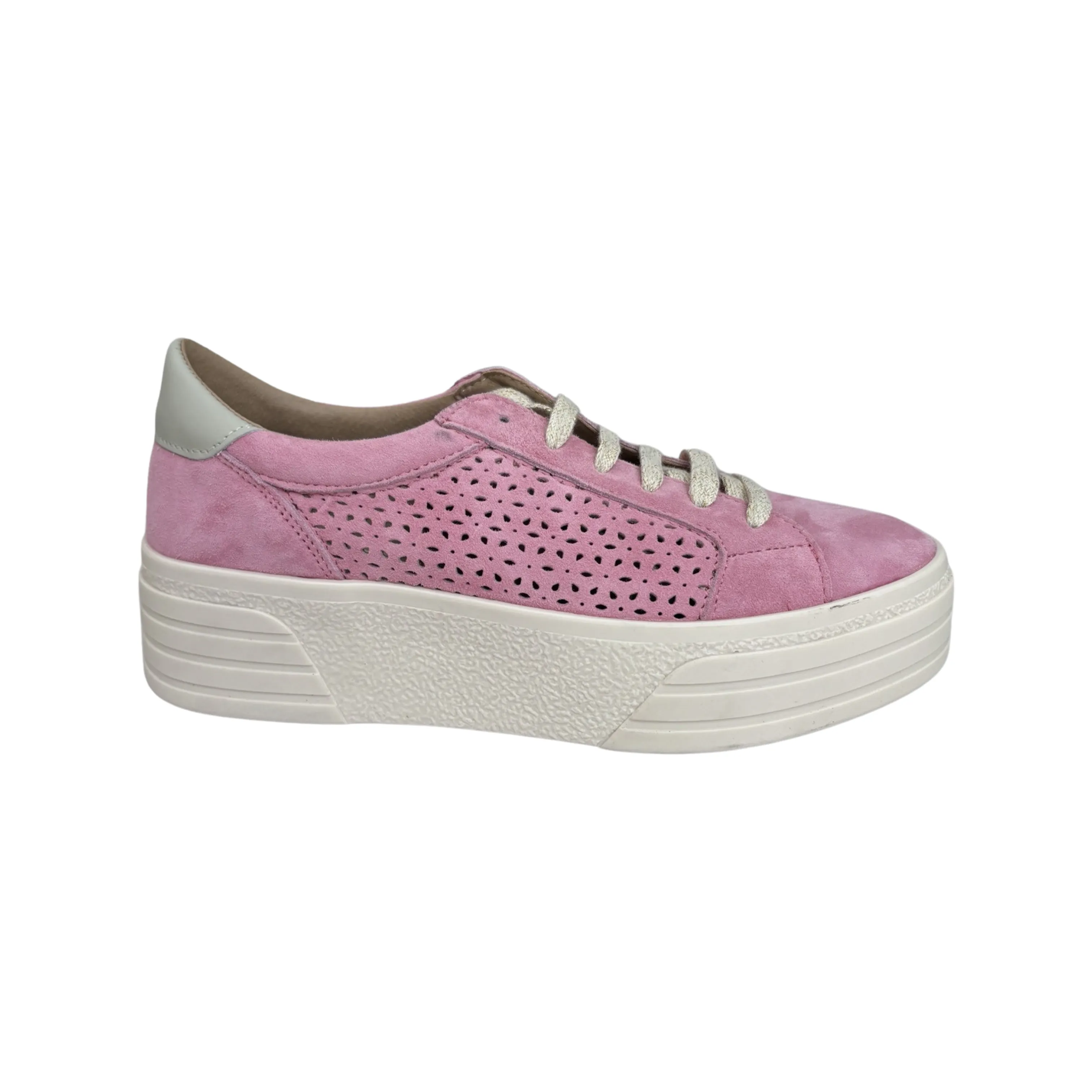 Pink Suede Lace Up Shoes