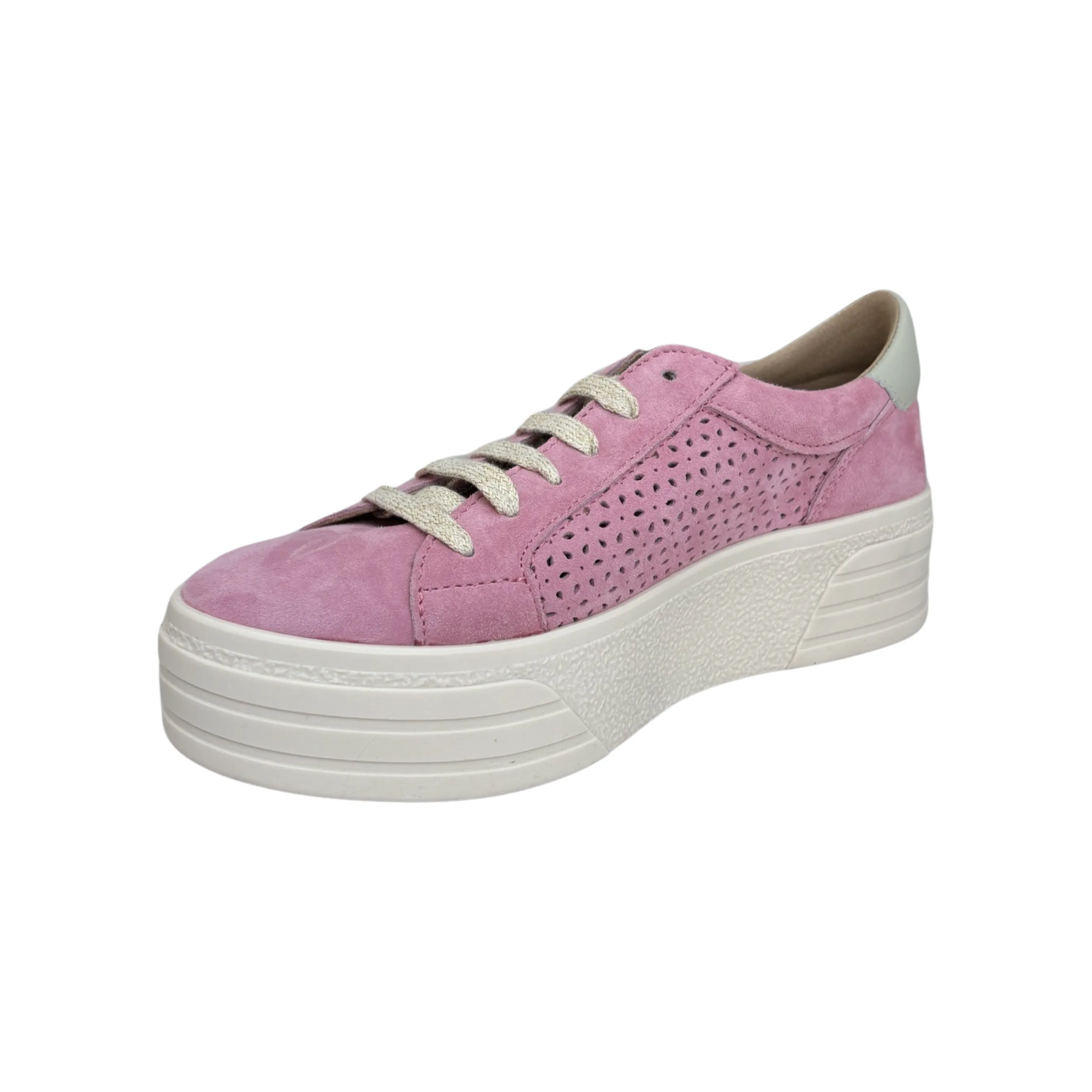 Pink Suede Lace Up Shoes