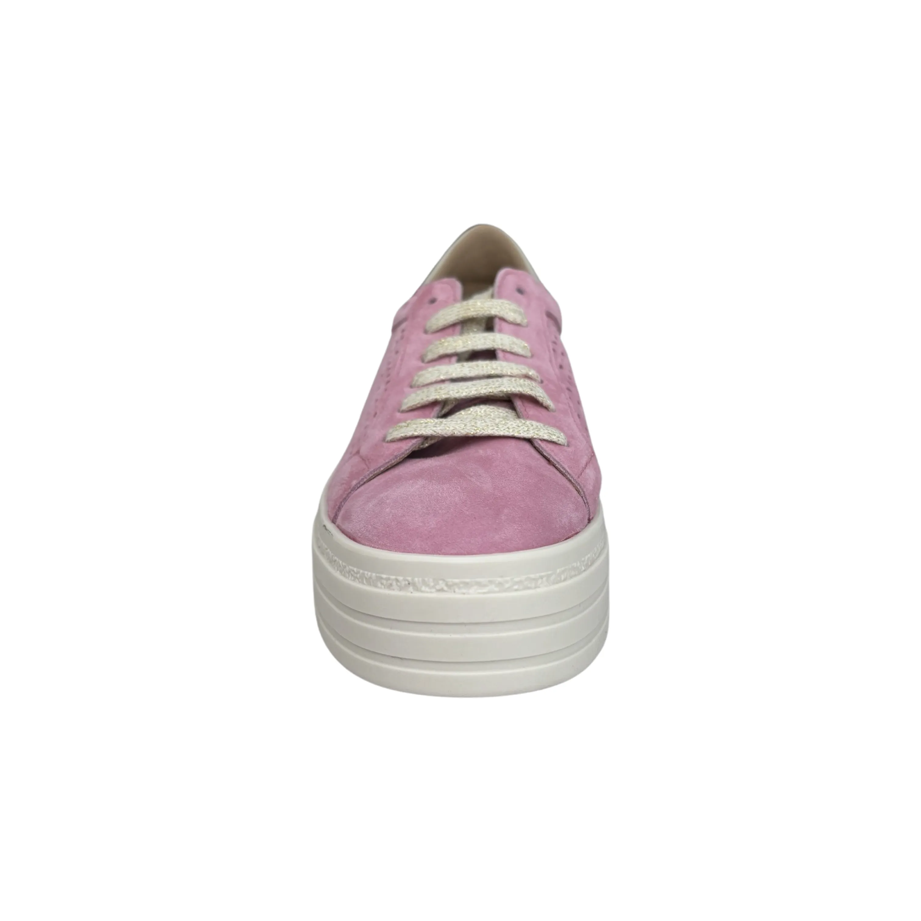 Pink Suede Lace Up Shoes