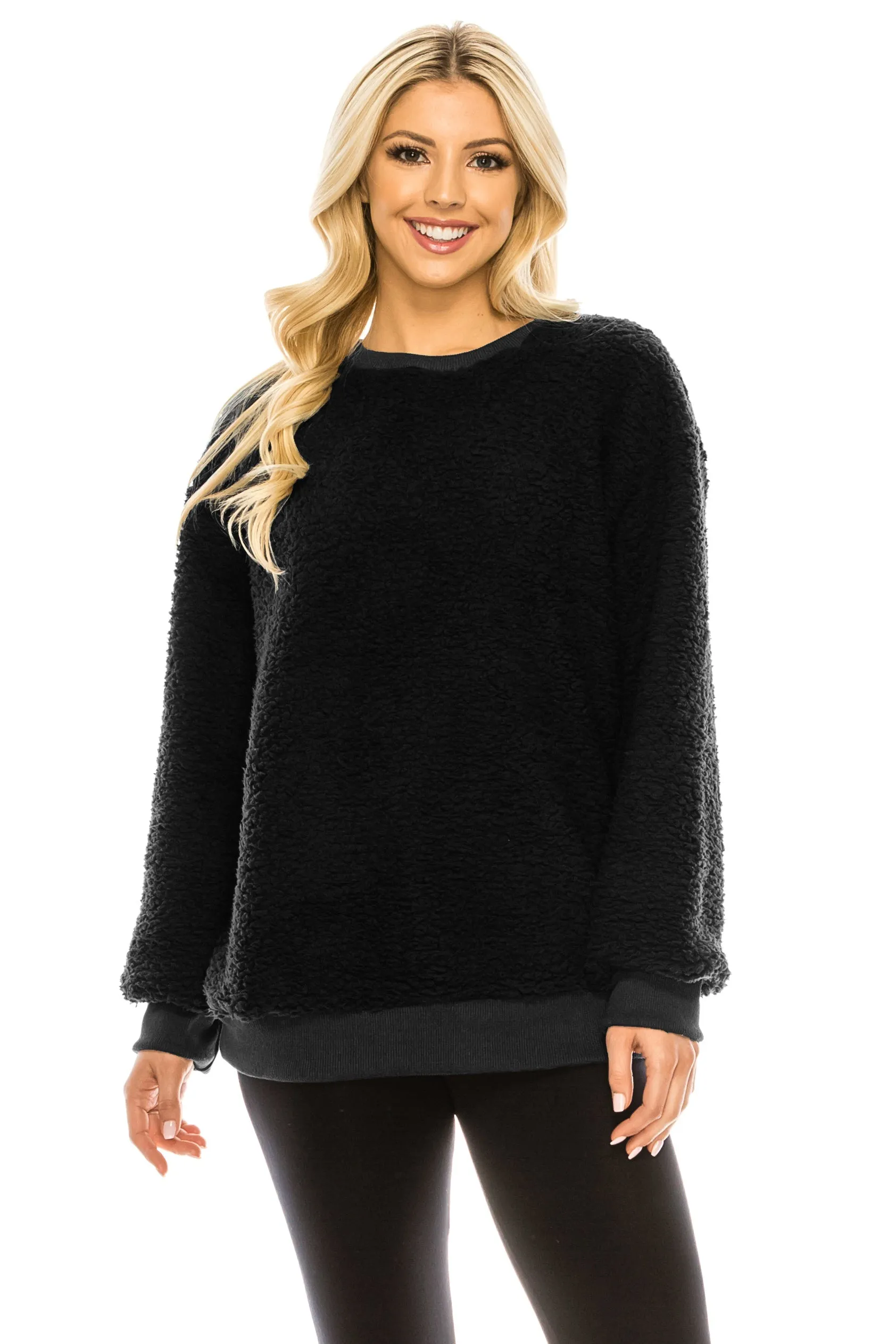 Pullover Sherpa Fleece Sweatshirt