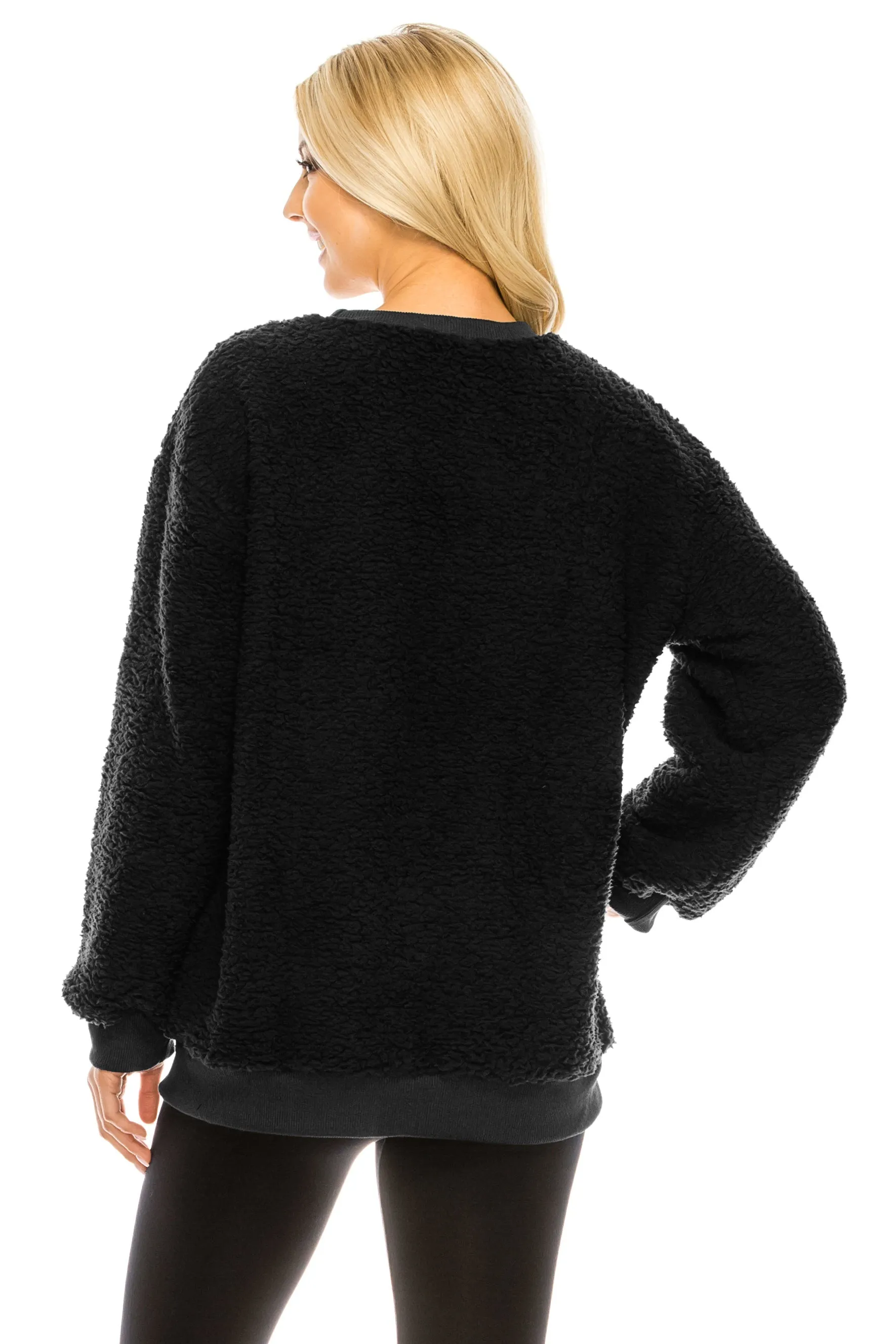 Pullover Sherpa Fleece Sweatshirt