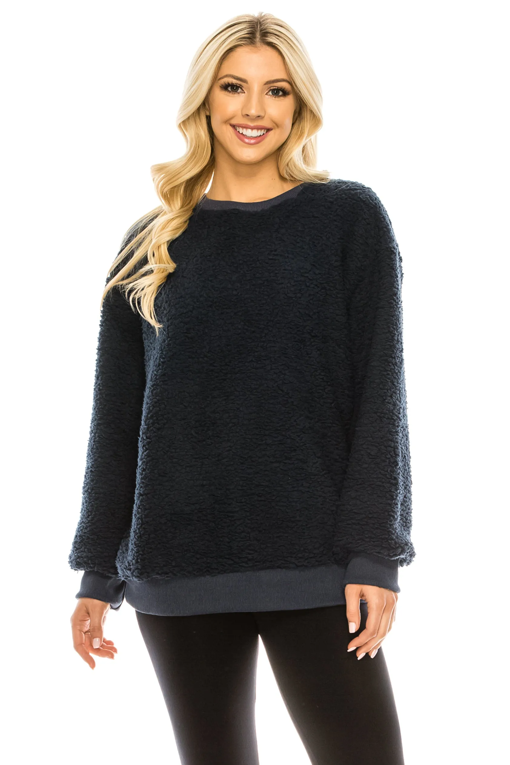 Pullover Sherpa Fleece Sweatshirt