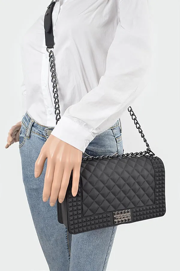 Quilted Black Jelly Bag