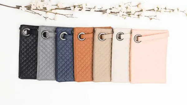 Quilted Clutch with Wristlet