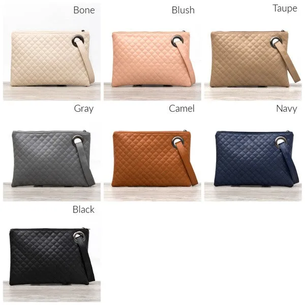 Quilted Clutch with Wristlet