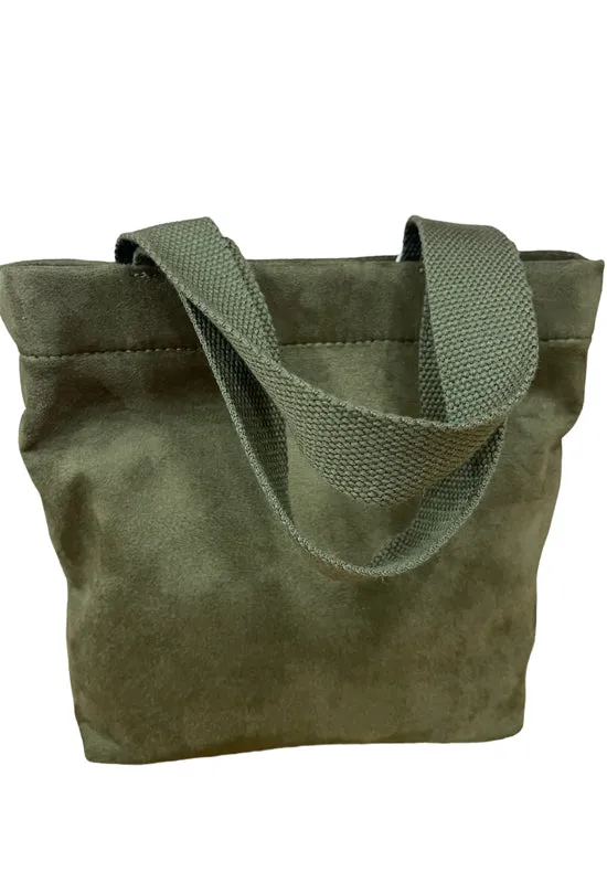 Quilted Koala Olive Suede Mid Town Bag