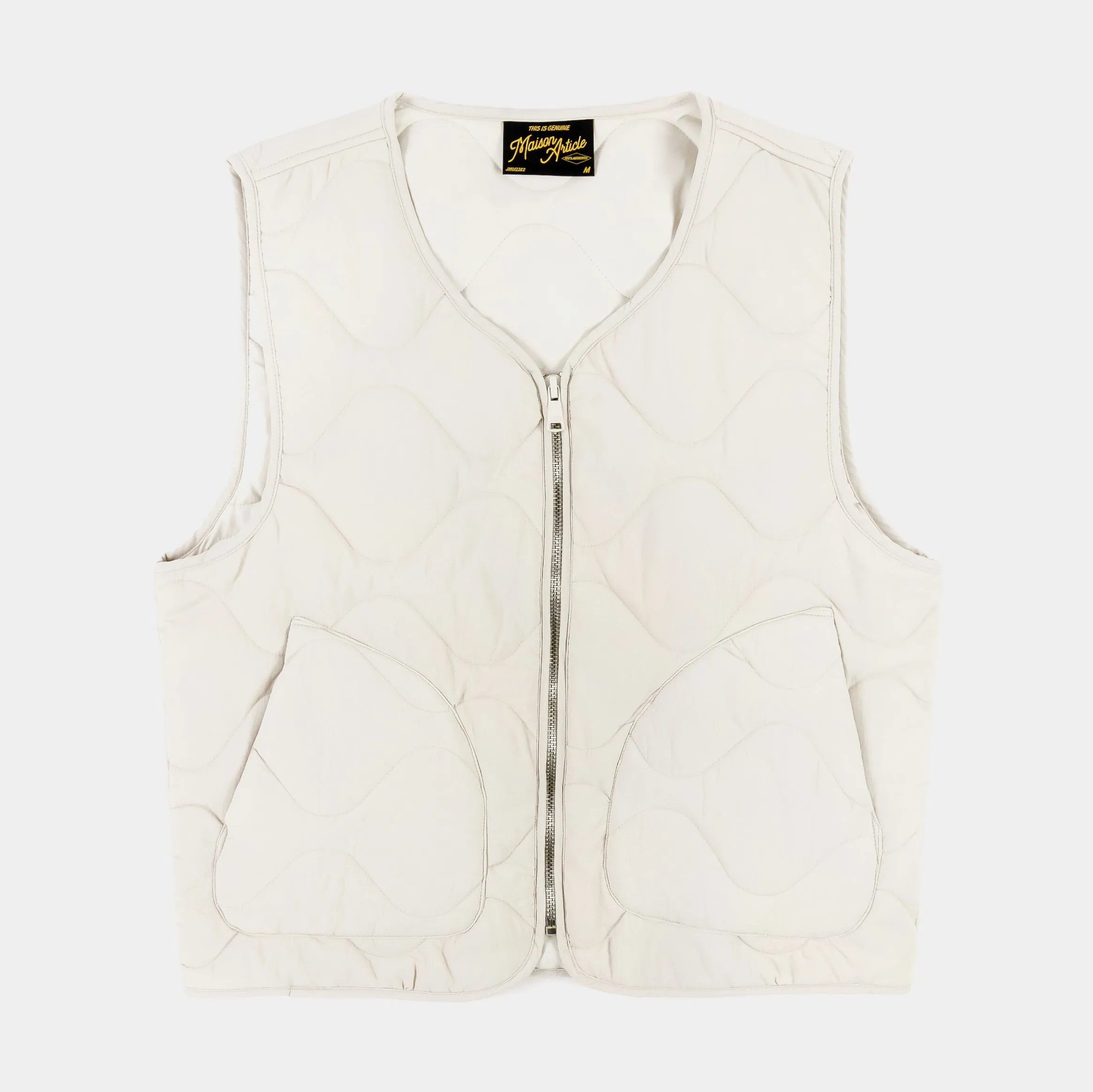 Quilted Men's Vest - Beige | Best Price, Free Shipping