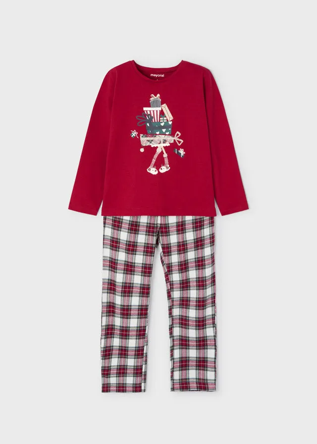 Red girls' pajamas