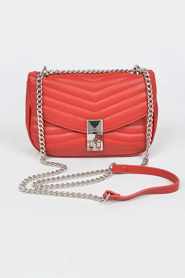 Red Quilted Clutch.