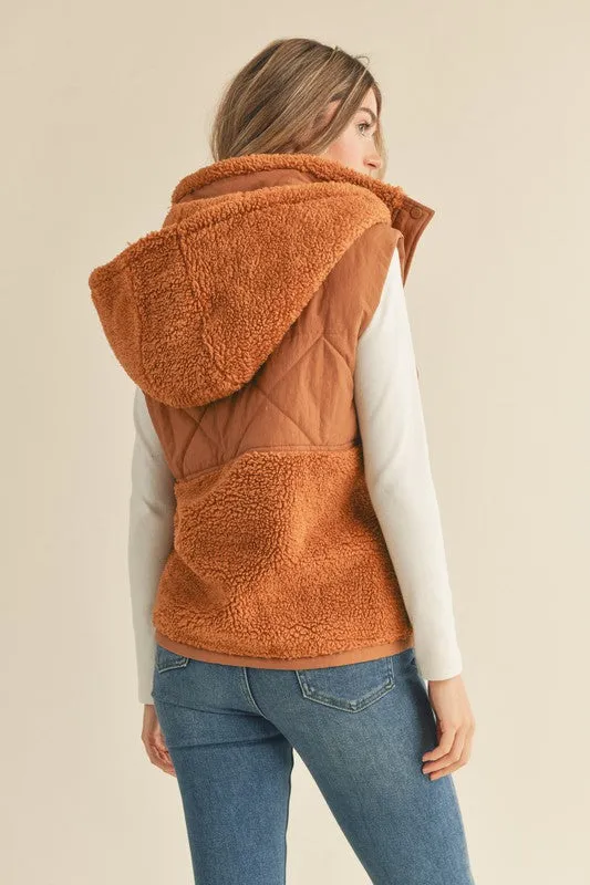 Result: Sherpa Vest with Quilted Design