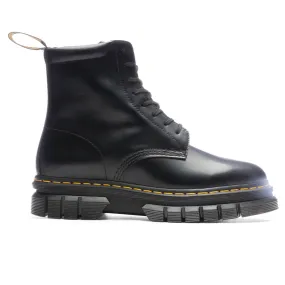 Rikard Black Leather Platform Boots