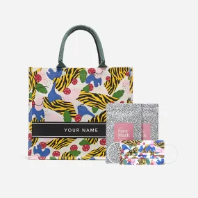 Rimau Canvas Tote + 2 Fashion Mask Pack Bundle (free embroidery)