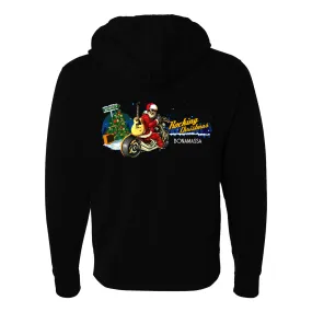 Rockin' Santa Bona Chopper Zip-Up Hoodie (Unisex)