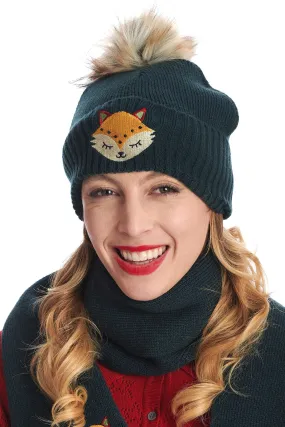 Scandinavian Christmas Pom Pom Beanie