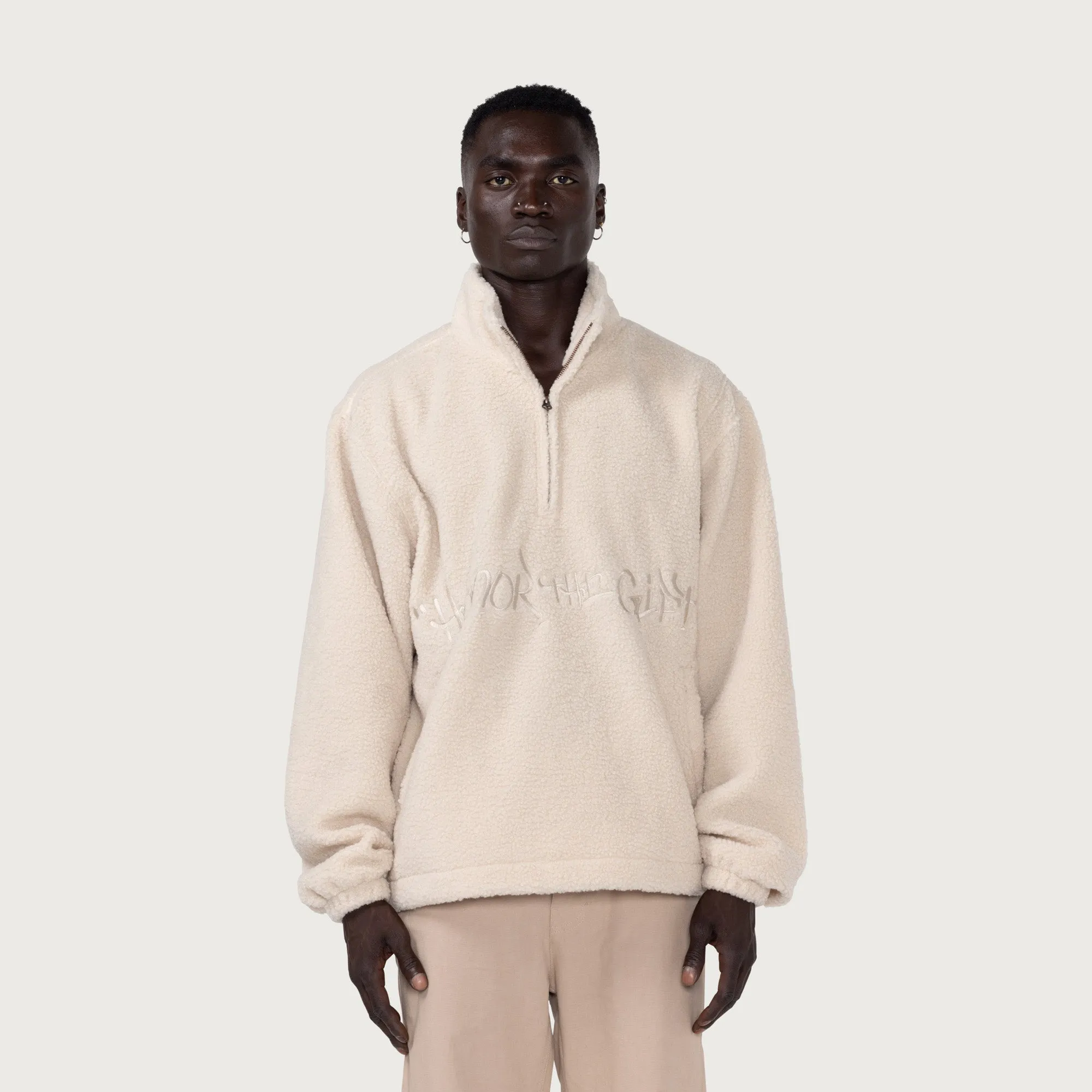 Script Sherpa Pullover - Bone