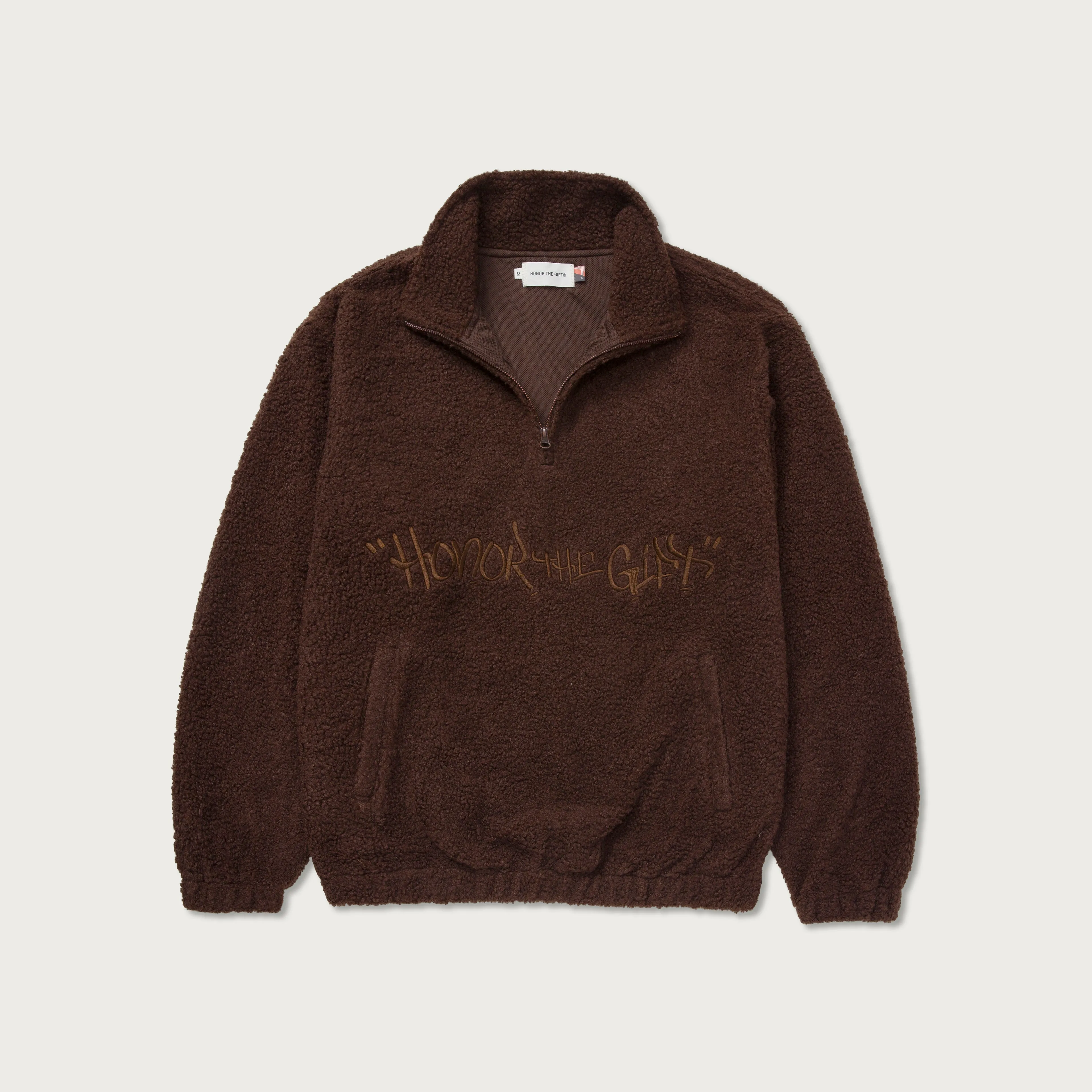 Script Sherpa Pullover - Brown