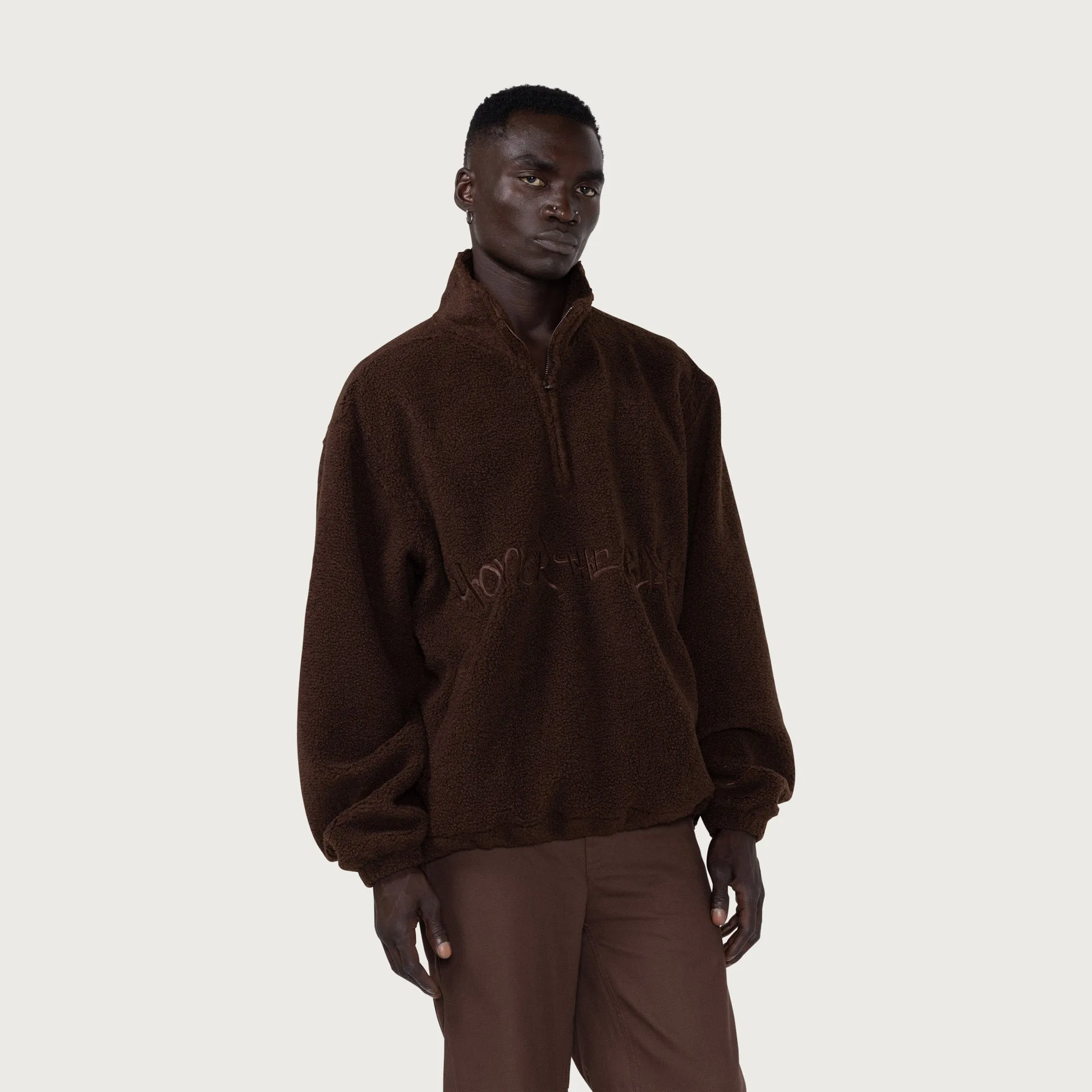 Script Sherpa Pullover - Brown