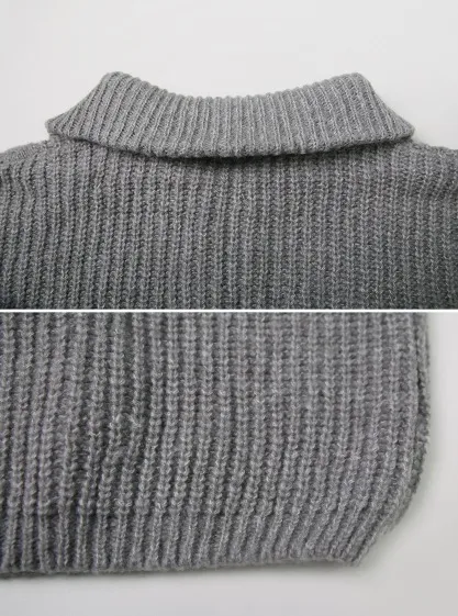 SHOPPERLAND | Cable Knit Casual Street Style Long Sleeves Plain - Buy Now