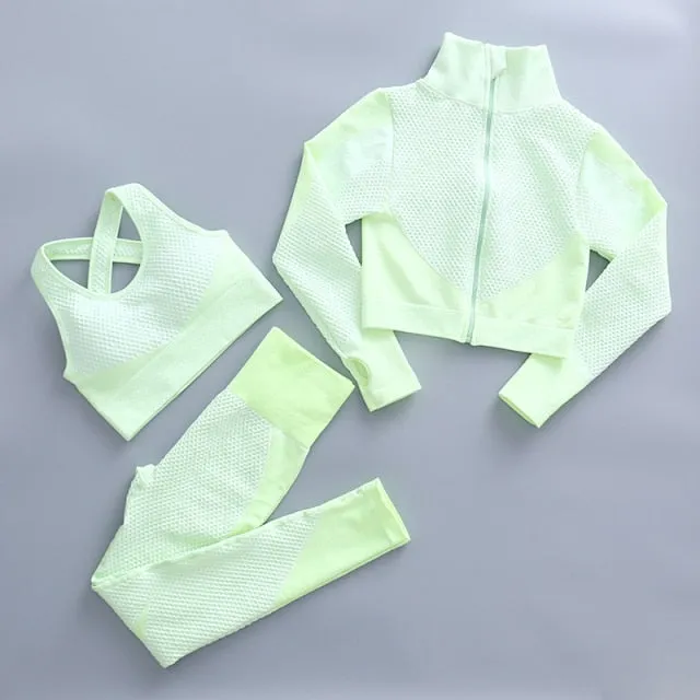 Sport bras long sleeve women sportswear suit