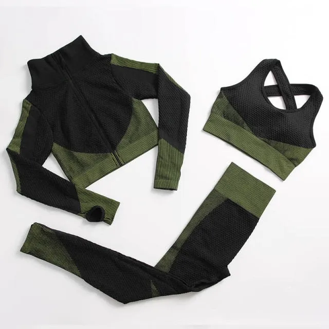 Sport bras long sleeve women sportswear suit