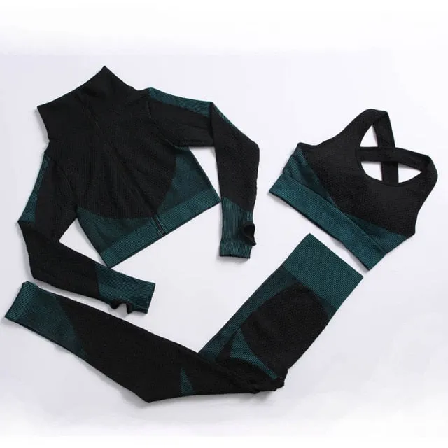 Sport bras long sleeve women sportswear suit