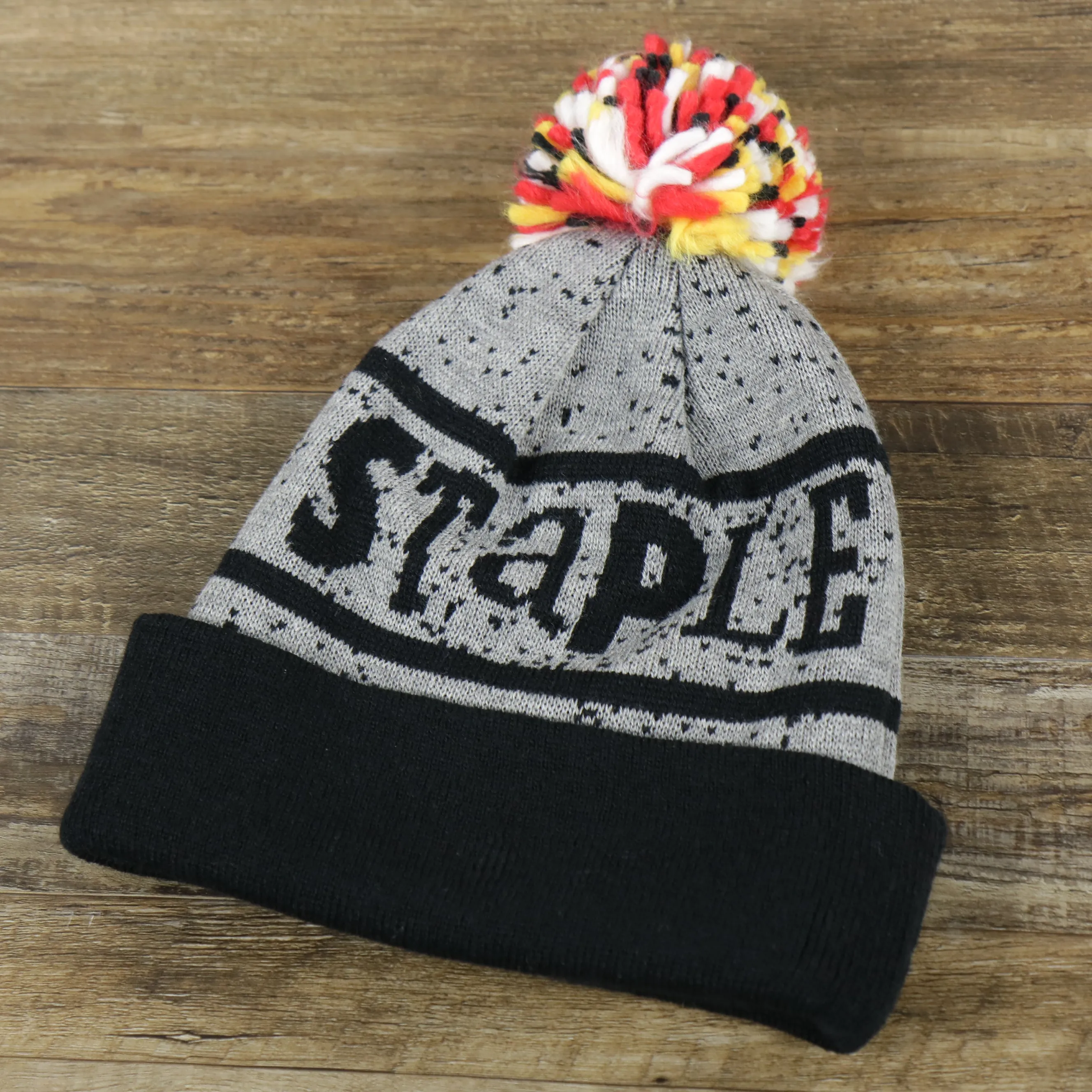 Staple MVP World Renown Logo Beanie Black Gray Winter Beanie