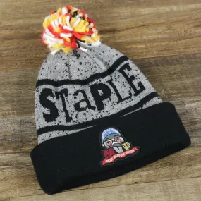 Staple MVP World Renown Logo Beanie Black Gray Winter Beanie