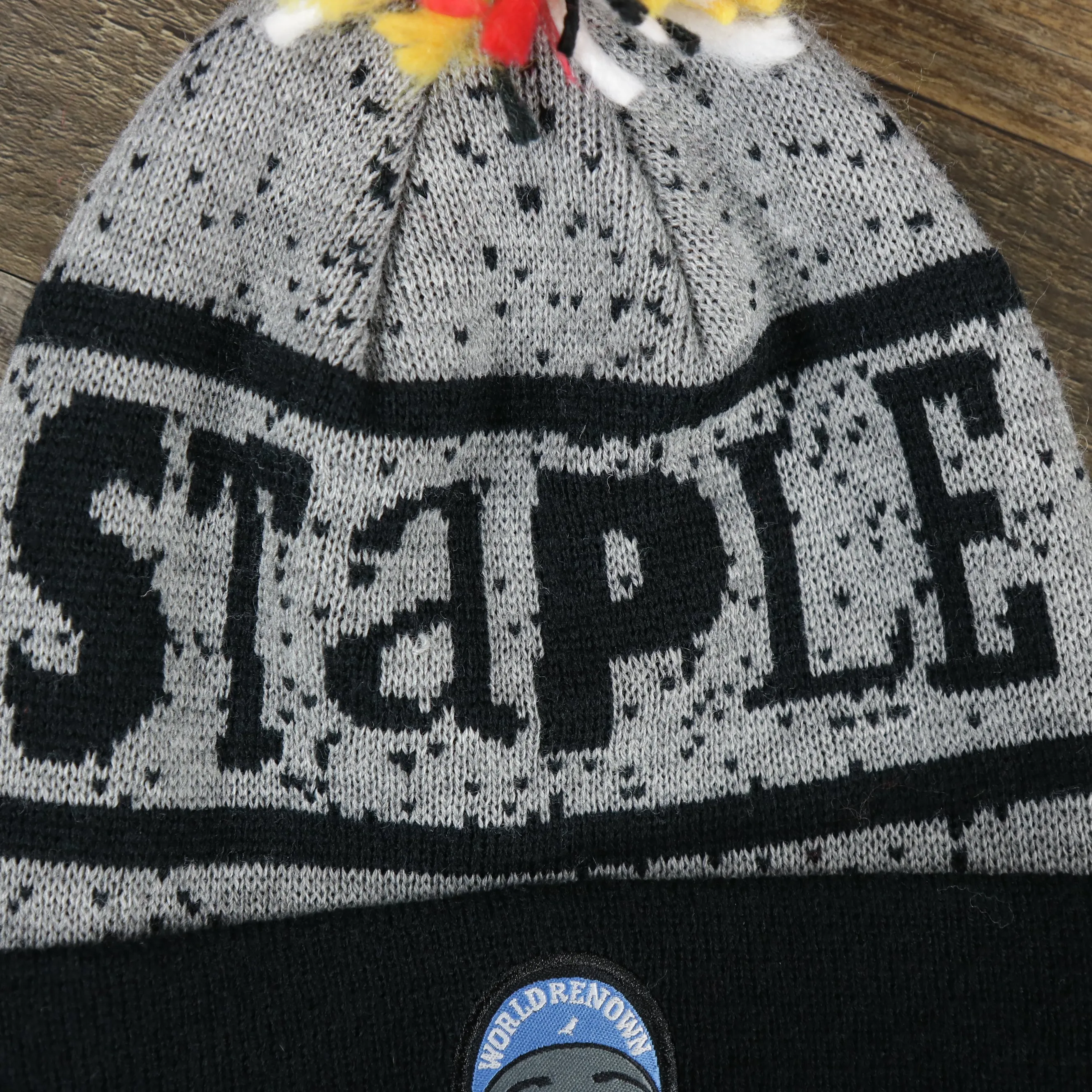 Staple MVP World Renown Logo Beanie Black Gray Winter Beanie