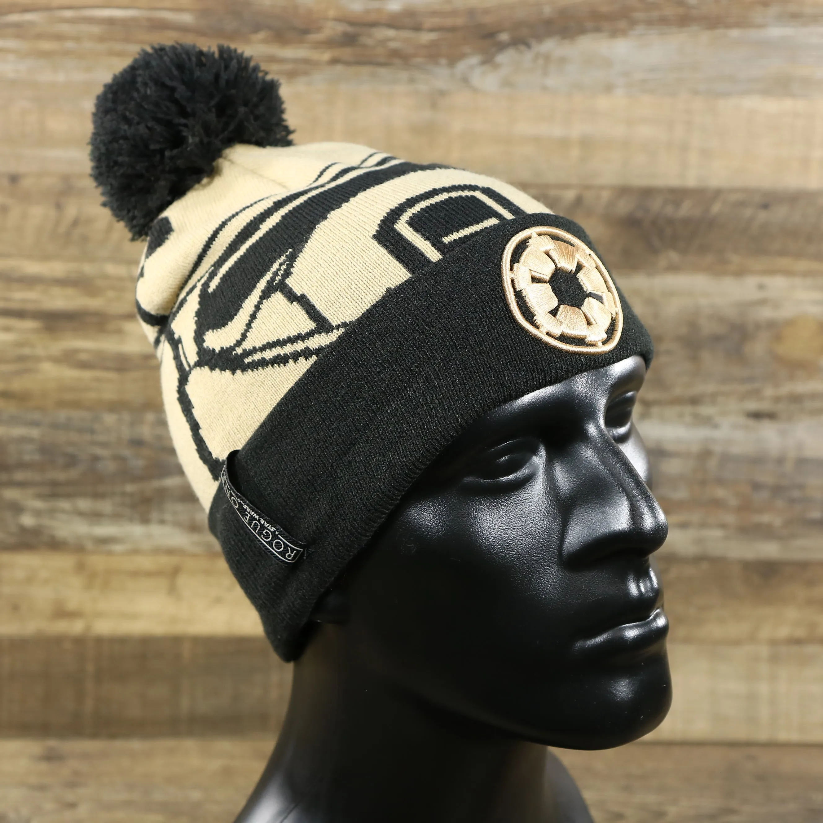 Star Wars Sandtrooper Beanie Tan Black Pom Pom