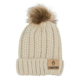 Starfire Kids Fuzzy Lined Fur Pom Beanie