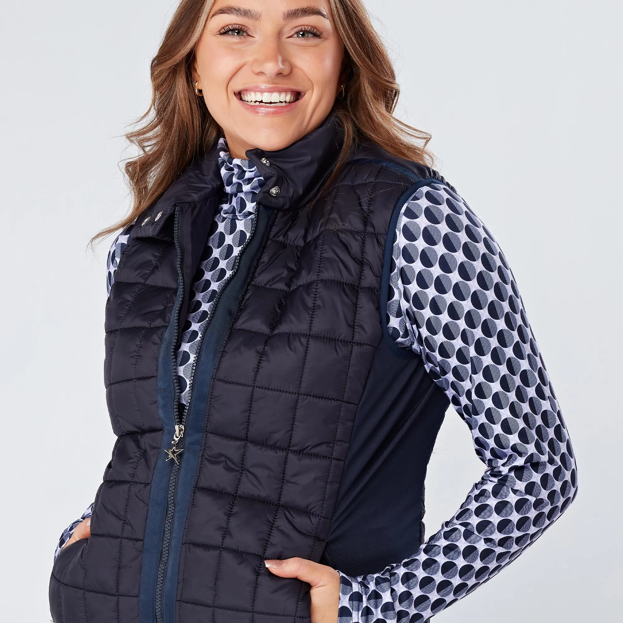 Swing Out Sister Valerie Golf Vest Navy for Active Women.