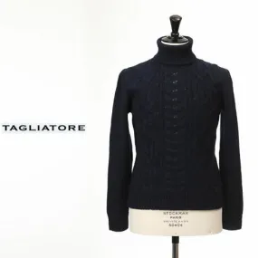 TAGLIATORE Cable Knit Wool Sweaters | Long Sleeves | Plain Design