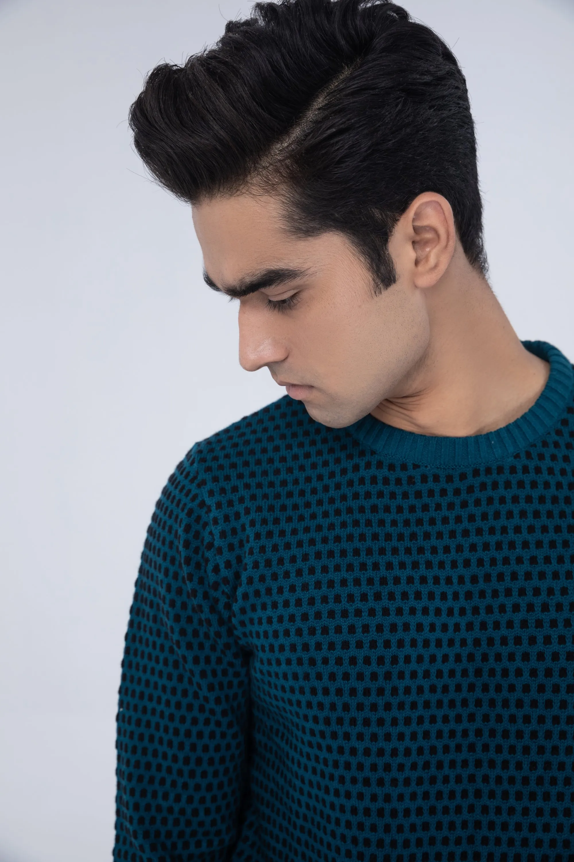 Teal Sweater Gents R-Nk