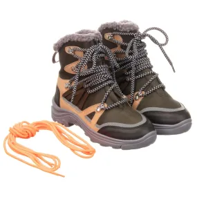 Teen Green Hiking Boots