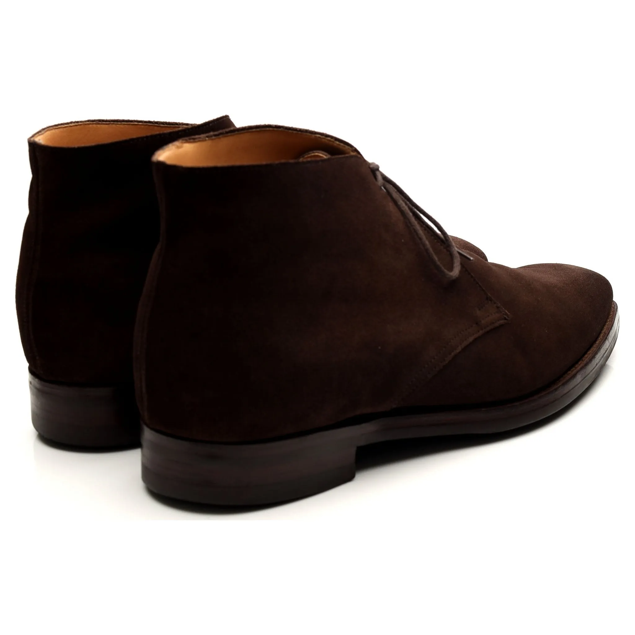 'Tetbury' Dark Brown Suede Chukka Boots UK 10 E