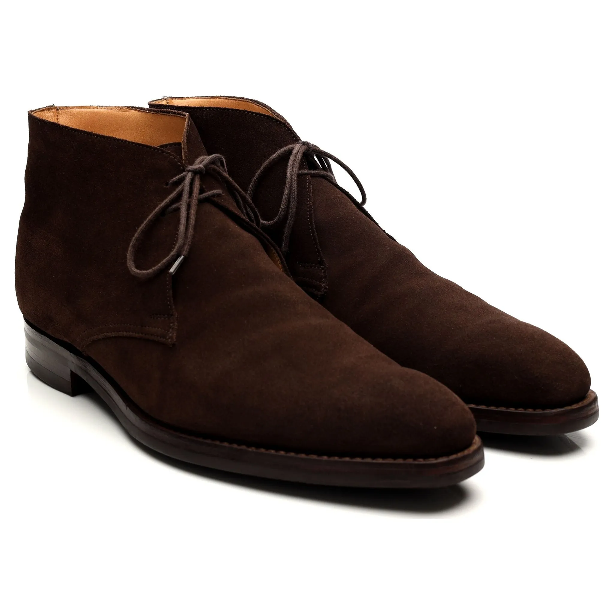 'Tetbury' Dark Brown Suede Chukka Boots UK 10 E