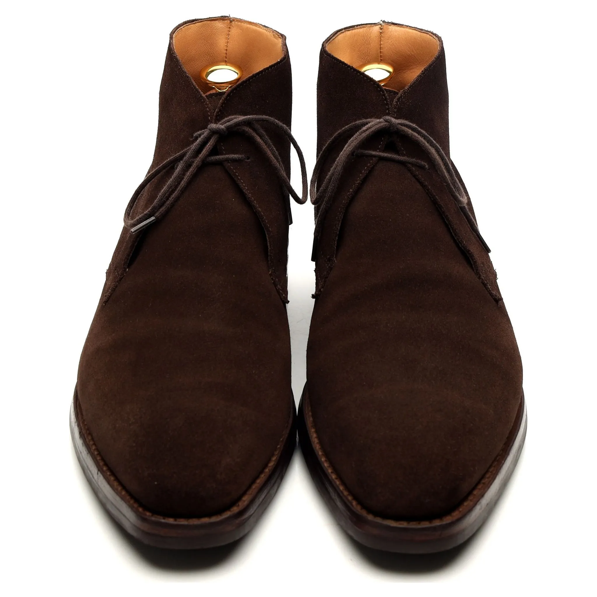 'Tetbury' Dark Brown Suede Chukka Boots UK 10 E