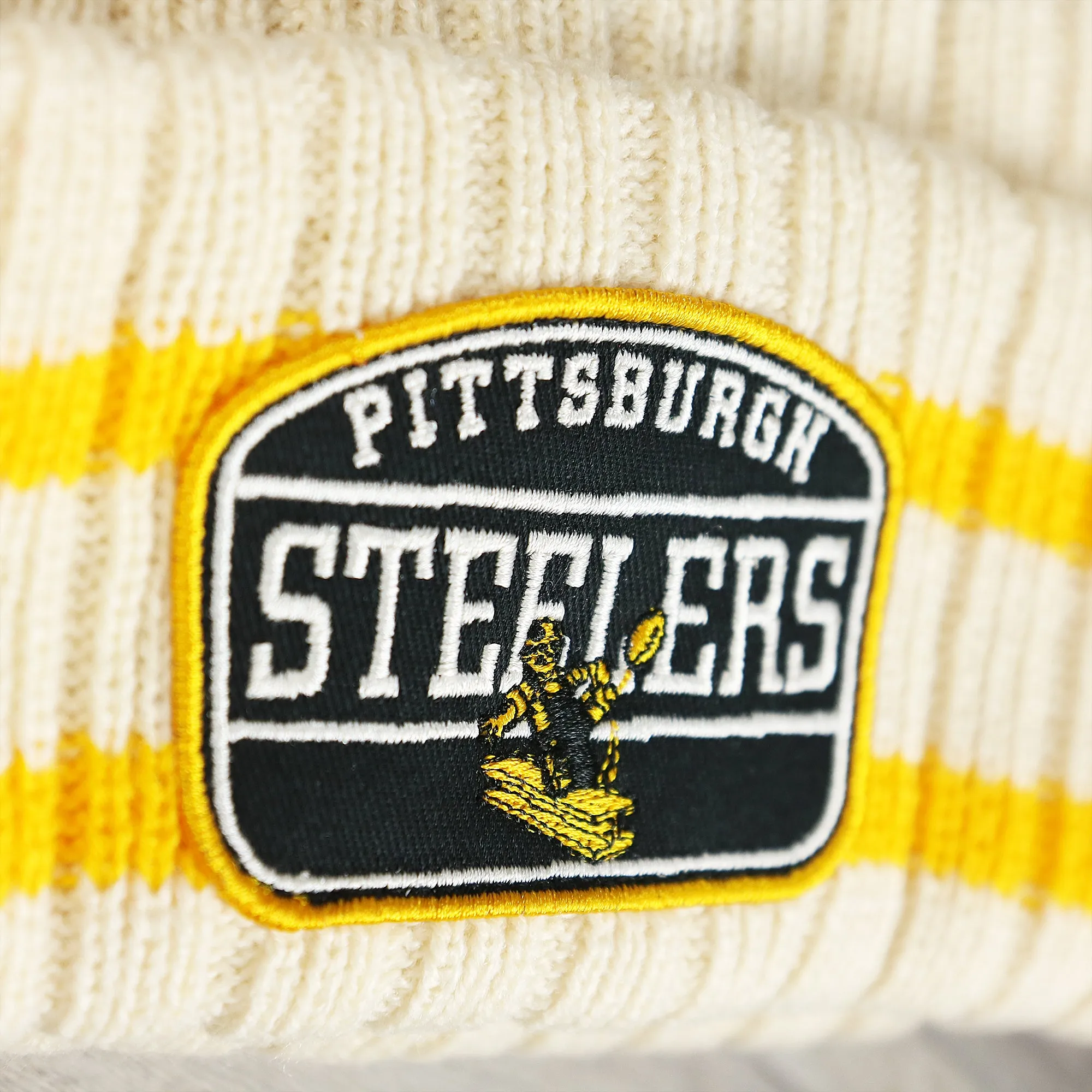 Throwback Pittsburgh Steelers Legacy 1962 Steelers Patch Beanie | Natural Beanie