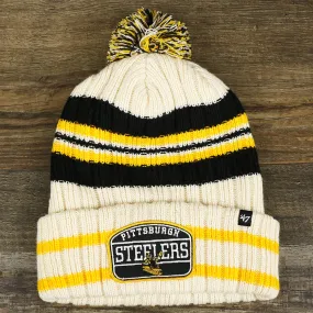 Throwback Pittsburgh Steelers Legacy 1962 Steelers Patch Beanie | Natural Beanie