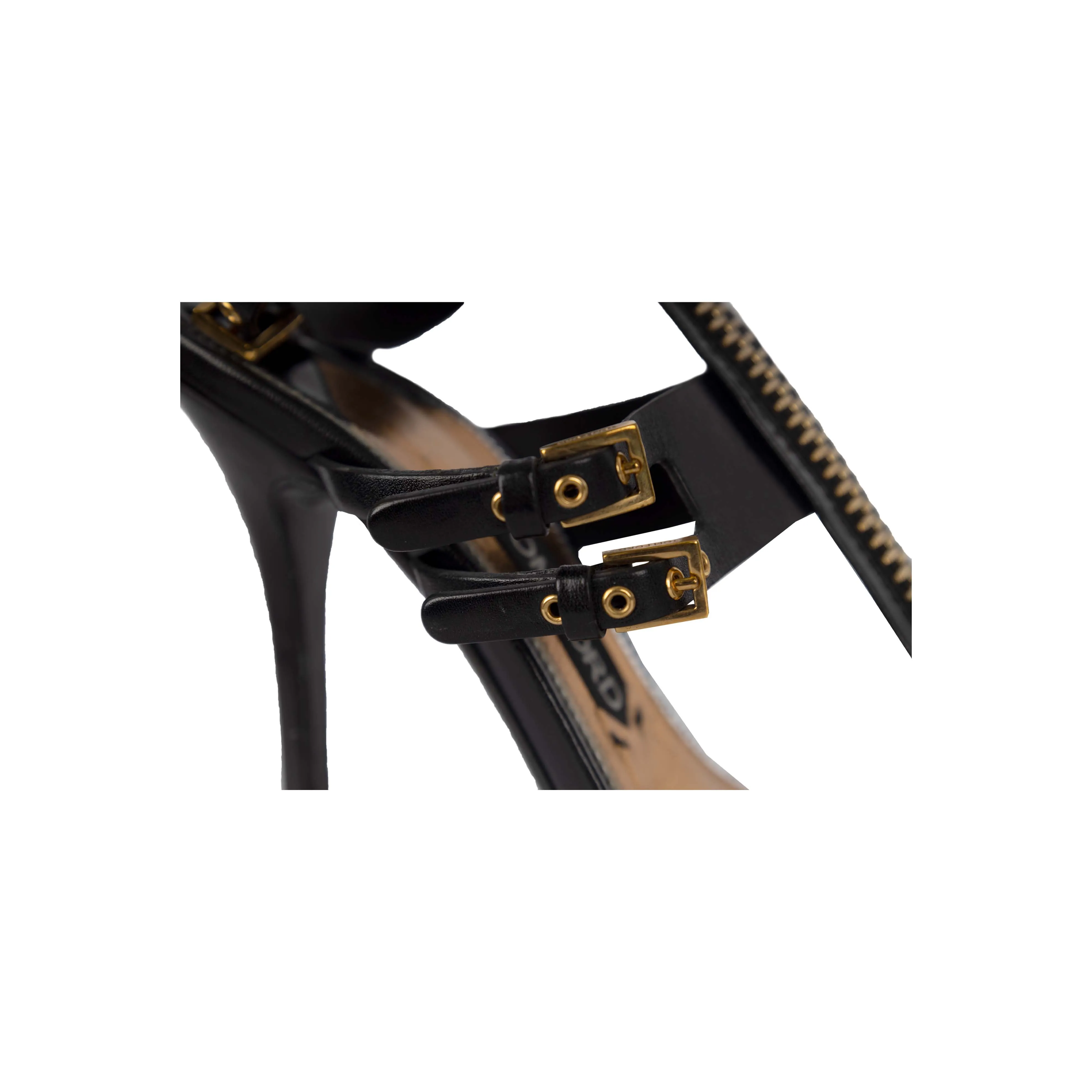 Tom Ford Zipper T Strap Sandals - '10s