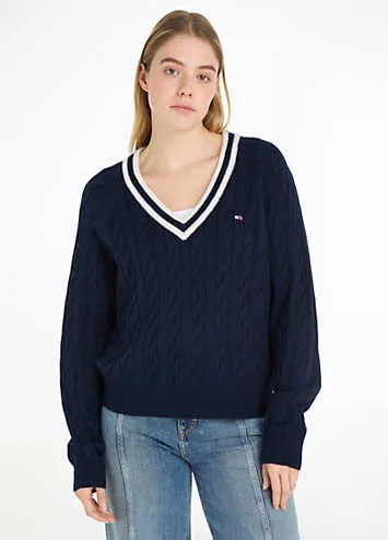 Tommy Jeans Cable Knit Sweater | Grattan