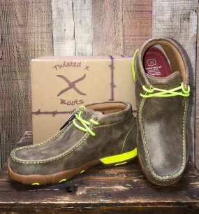 Twisted X Neon Yellow Chukka Driving Moc