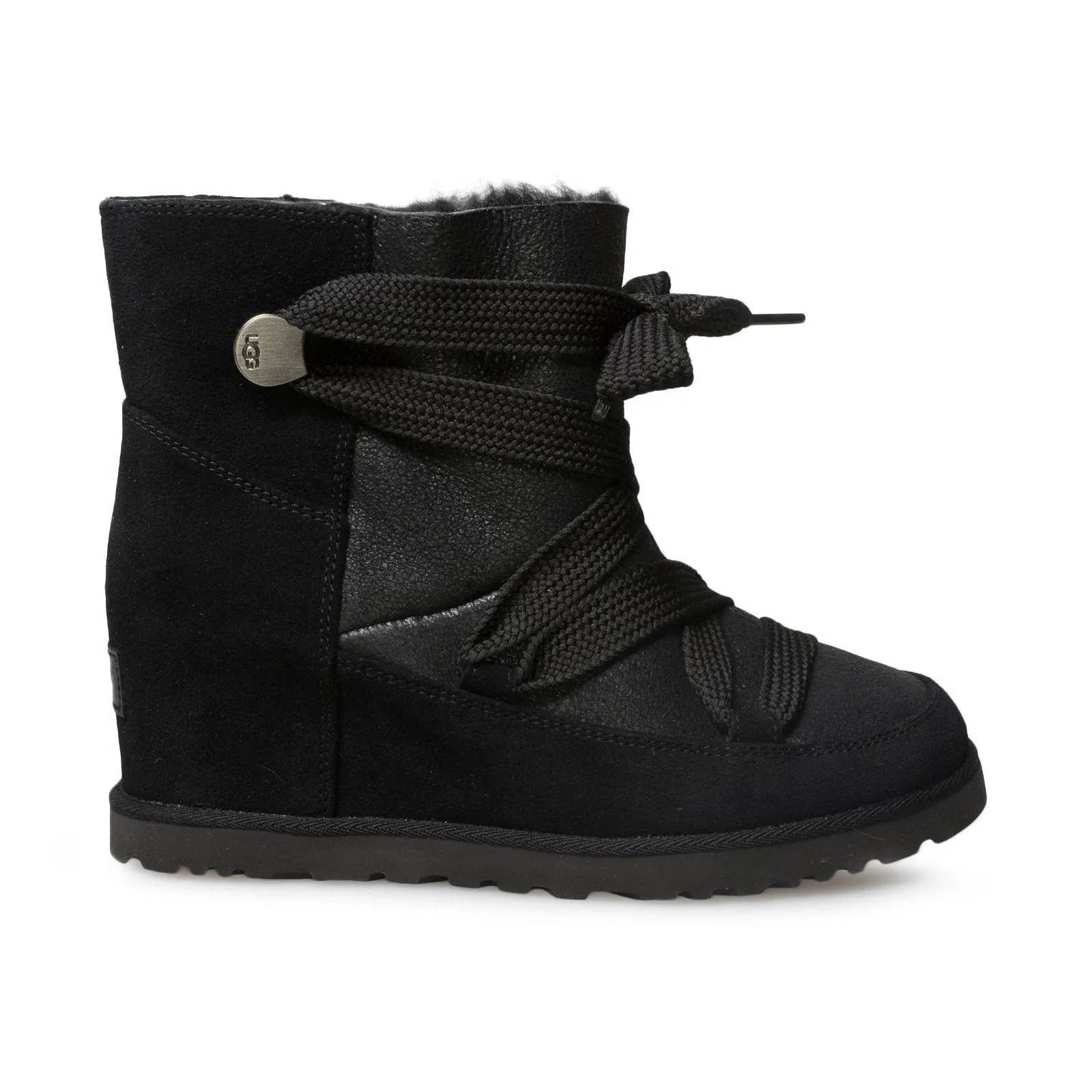 UGG Classic Women's Lace Up Black Boots