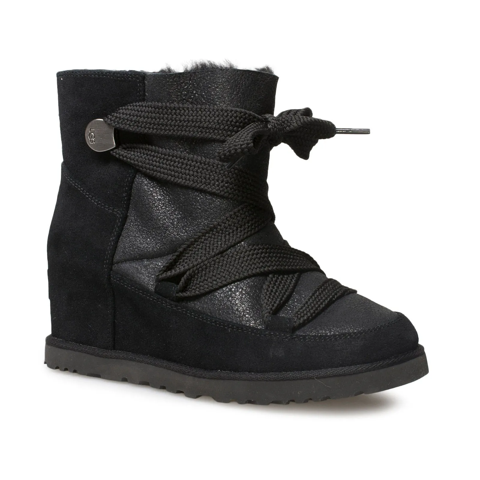 UGG Classic Women's Lace Up Black Boots