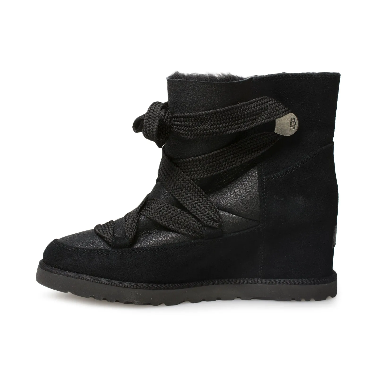 UGG Classic Women's Lace Up Black Boots