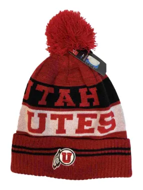 Utah Utes Under Armour Crimson Red Sideline Pom Pom Beanie Hat Cap