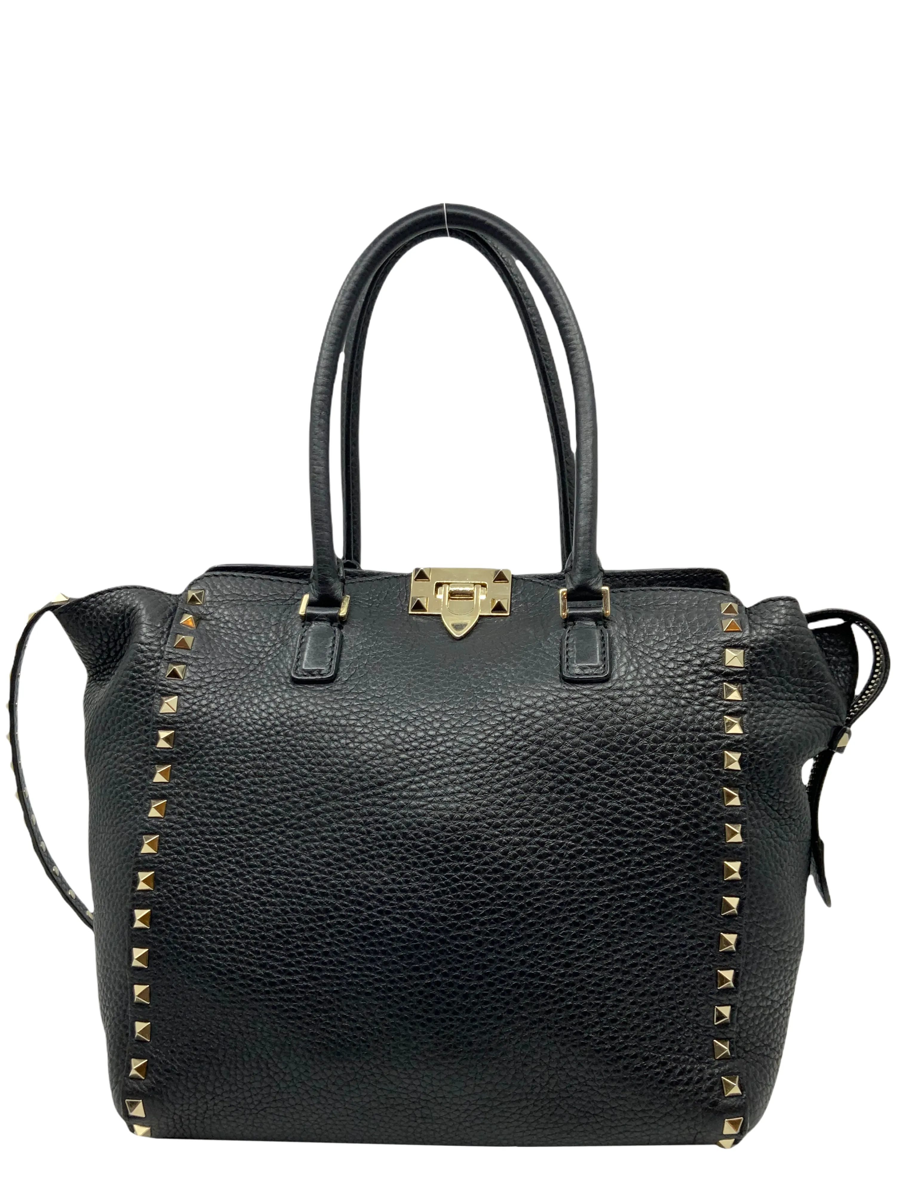 Valentino Vitello Small Rockstud Double Handle Tote